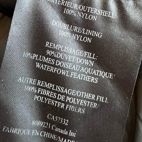 Utex Long Black GOOSEDOWN puffer Jacket Trench w/ Removable hood. Size L - Picture 13 of 15